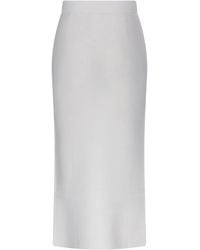 Max Mara - Ribbed Wrap-Effect Midi Skirt - Lyst