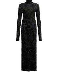 Roberto Cavalli - Ornamental-Print Mock-Neck Dress - Lyst