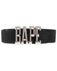 A Bathing Ape - Leren Riem Met Logogesp - Lyst