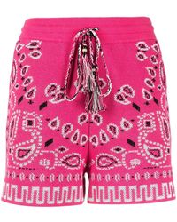 Alanui - Patterned Short Bandana With Drawstring Tassels - Lyst