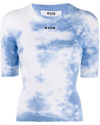 MSGM - Tie-dye Print T-shirt - Lyst