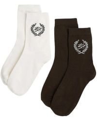 KARL LAGERFELD - Crest-Embroidered Socks (Pack Of Two) - Lyst