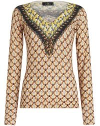 Etro - V-Neck Sweater - Lyst