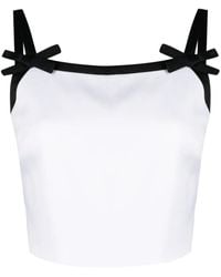MSGM - Top corto con detalle de lazo - Lyst