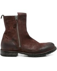 Moma - Tuscany Wine Distressed Side-Zip Boots - Lyst