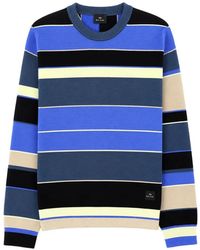 Paul Smith - Striped Organic-Cotton Sweater - Lyst