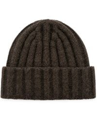 Franzese Collection - David Beckham Ribbed-Knit Beanie Hat - Lyst