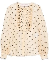 Valentino Garavani - Polka Dot-Print Blouse - Lyst