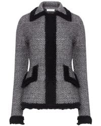 Nina Ricci - Fringe-Trim Tweed Cardigan - Lyst