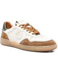 Blauer - Suede-Panelled Leather Sneakers - Lyst