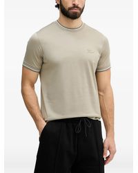 KARL LAGERFELD - Logo-Embroidered Tipped-Trim T-Shirt - Lyst