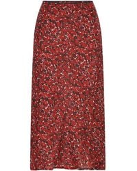 Saint Laurent - Polka-Dot Silk Skirt - Lyst