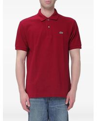 Lacoste - Logo-Patch Piqué Polo Shirt - Lyst
