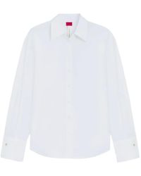 HUGO - Enkanthus Long-Sleeve Back-Tie Shirt - Lyst