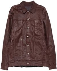 Rick Owens - Button-Fastening Waxed-Effect Shirt Jacket - Lyst