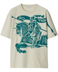 Burberry - T-shirt en coton à imprimé EKD - Lyst