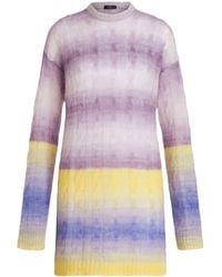 Etro - Faded-effect Cable-knit Dress - Lyst