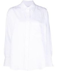 Calvin Klein - Spread-collar Linen Shirt - Lyst