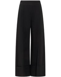 SIMONA CORSELLINI - Cuffed Palazzo Trousers - Lyst