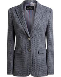 Etro - Single Button Closure Blazer - Lyst