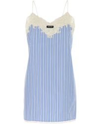 Miu Miu - Robe Courte À Détails En Dentelle - Lyst