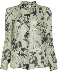 Marc O' Polo - Floral-Print Ruffled Blouse - Lyst