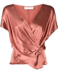 Michelle Mason - Open-Neck Top - Lyst