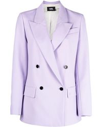 Karl Lagerfeld - Tailored Double-breasted Blazer - Lyst