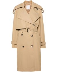 Sportmax - Belted Cotton Trench Coat - Lyst