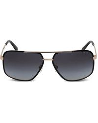 GUESS EYEWEAR - Square-Frame Double-Bridge Sunglasses - Lyst