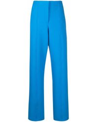 Ferragamo - High-waisted Straight-leg Trousers - Lyst