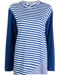 Comme des Garçons - Striped Patchwork Cotton Sweatshirt - Lyst
