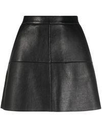 P.A.R.O.S.H. - A-line Leather Mini Skirt - Lyst