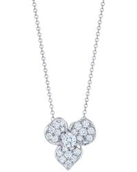 Kwiat - 18Kt Diamond Floral Pendant - Lyst