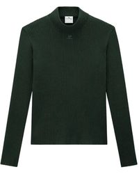 Courreges - Reedition Rib-Knit Mock-Neck Sweater - Lyst