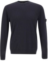 Peuterey - Gerippter Pullover mit Logo-Patch - Lyst