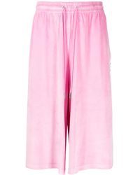 TEAM WANG design - Brushed-Effect Drawstring Bermuda Shorts - Lyst