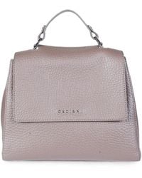 Orciani - Small Sveva Pebbled Calf Leather Tote Bag - Lyst