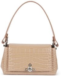 Vivienne Westwood - Orb Plaque Croc-Effect Shoulder Bag - Lyst