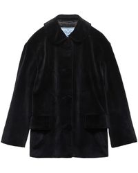 Prada - Single-Breasted Caban Jacket - Lyst