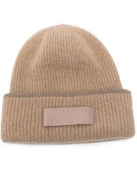 Jacquemus - Gerippte Beanie Mit Logo-Patch - Lyst