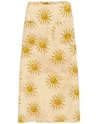 Bimba Y Lola - Bimba By The South Linen A-Line Skirt - Lyst