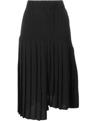 Isabel Marant Jupe asymétrique à deisgn plissé - Noir