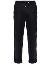 Eleventy - Rolled-Up Wool-Blend Trousers - Lyst