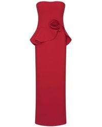 ROTATE BIRGER CHRISTENSEN - Long Flower Strapless Maxi Dress - Lyst