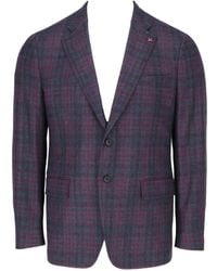 Isaia - Check-Pattern Notched-Lapel Blazer - Lyst