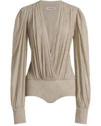 Alberta Ferretti - Long-Sleeve Bodysuit - Lyst