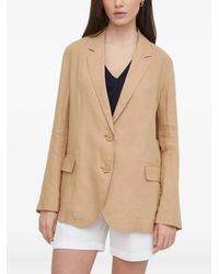 Benetton - Linen Blazer - Lyst