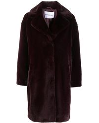 Stand Studio Oversized Teddy Coat - Red