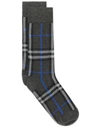 Burberry - Check Cotton-Nylon Blend Socks - Lyst